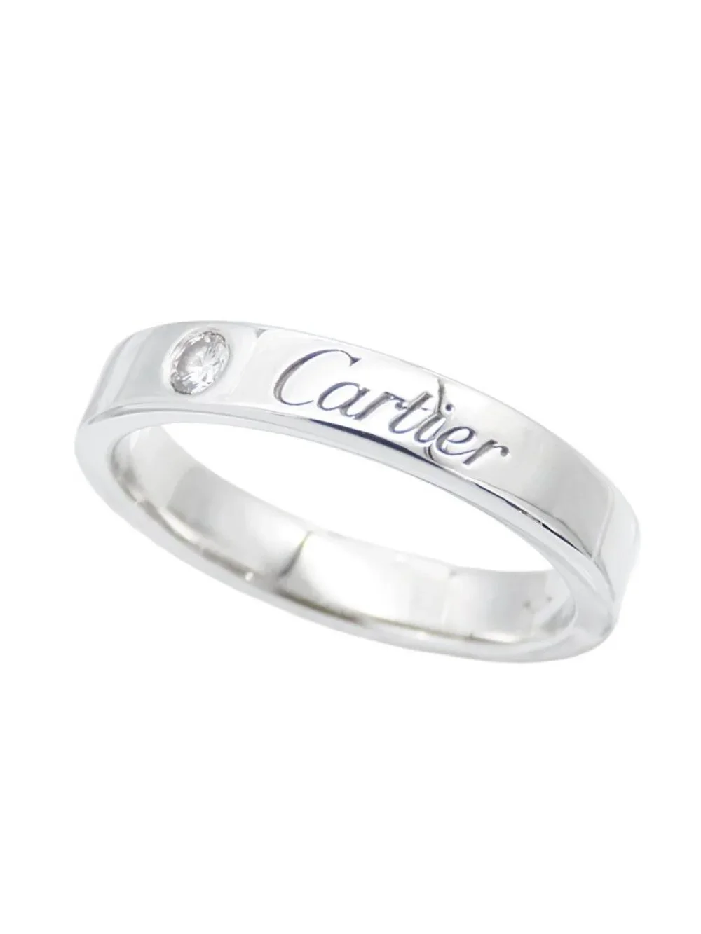 Cartier C de Cartier Wedding Ring Platinum Diamond